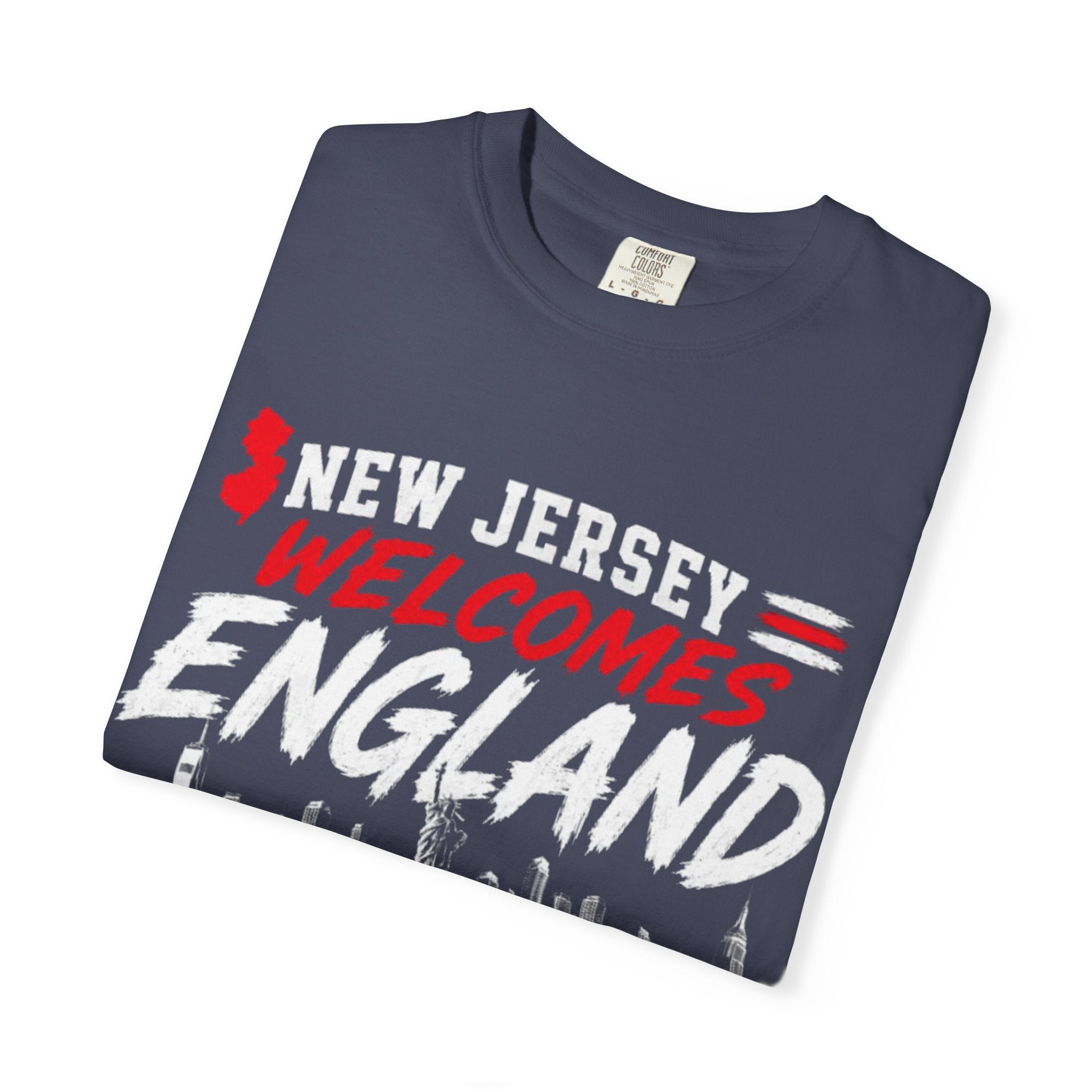 New Jersey Welcomes England T-shirt | St George Flag Soccer Jersey