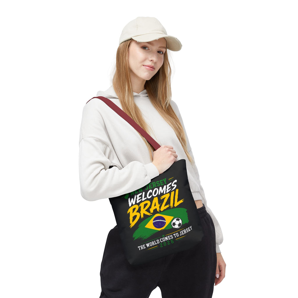 New Jersey Welcomes Brazil Tote Bag — World Cup 2026 Soccer Fan Tote