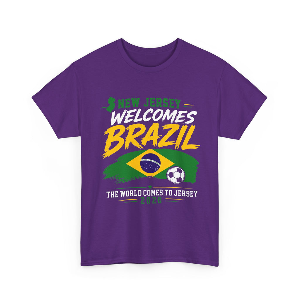 New Jersey Welcomes Brazil T-Shirt | Brazil Flag Soccer Tee