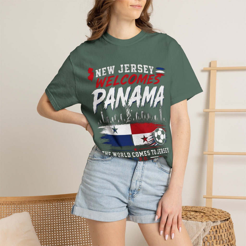 New Jersey Welcomes Panama T-shirt | Panama Flag Soccer Design