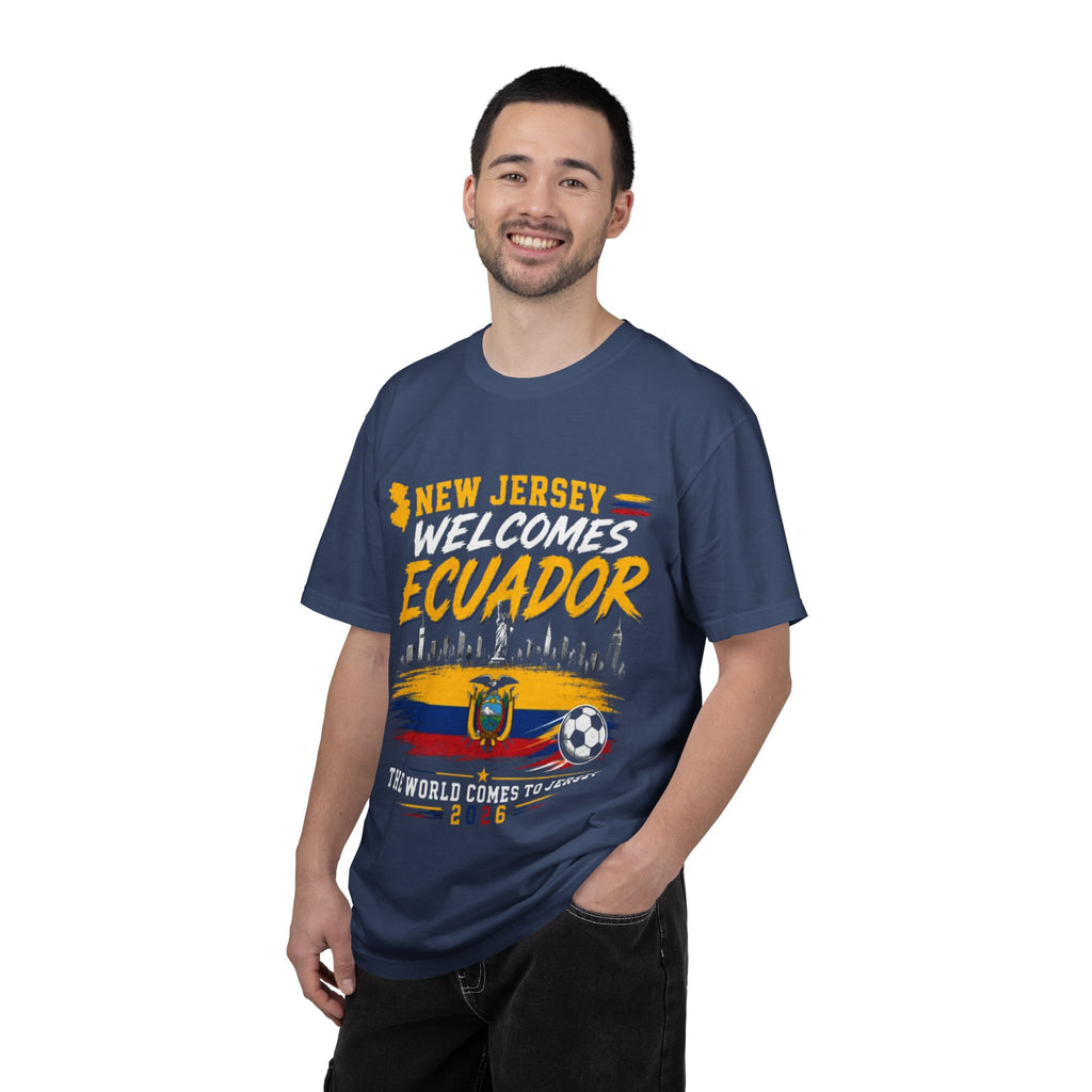 New Jersey Welcomes Ecuador T-shirt | Ecuador Flag Soccer 2026