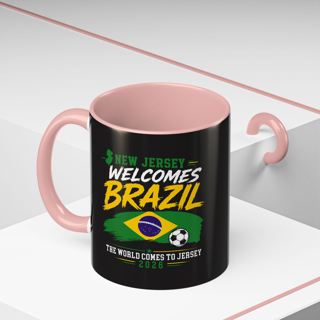Brazil Soccer Fan Coffee Mug — New Jersey 2026 Accent Mug