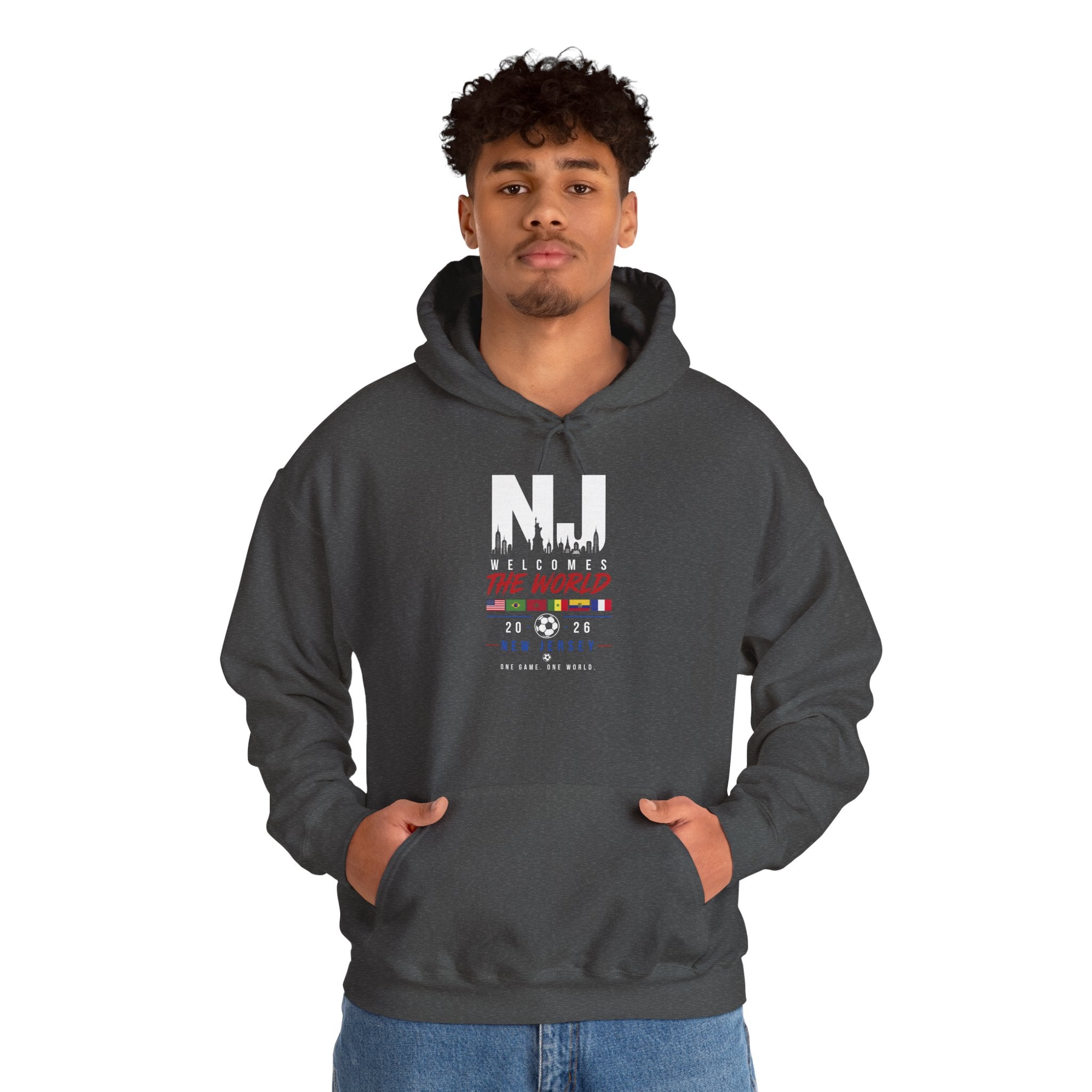 NJ Welcomes The World Hoodie – New Jersey Pride Travel Souvenir Sweatshirt